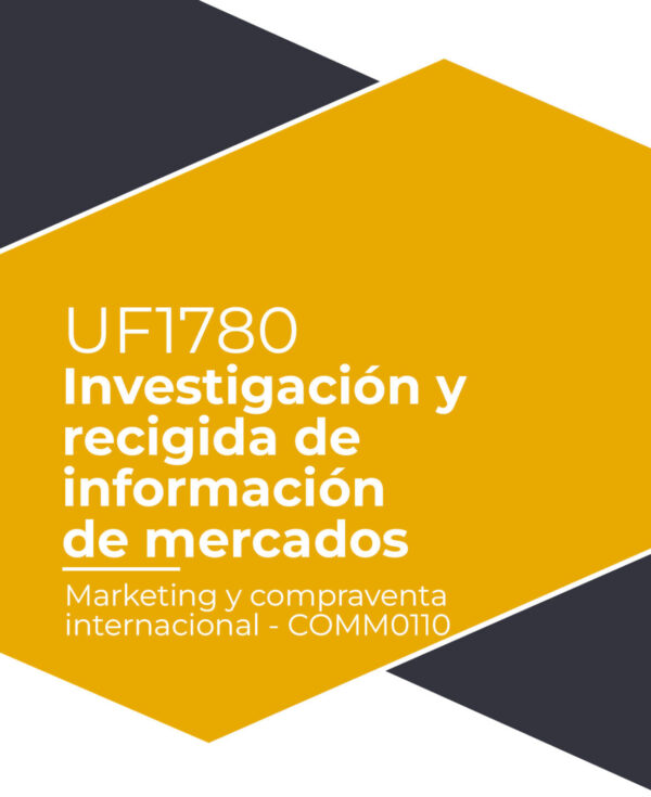 UF1780 Ejercicios resueltos Investigación y recogida de información de mercados